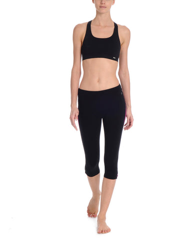 Danskin Women`s Active  Contrast Insert Knee Length Legging