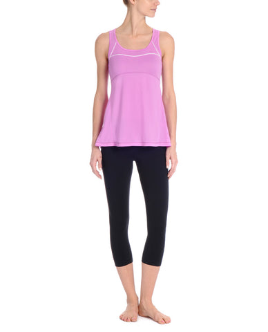 Danskin Women`s Yoga Impressionist Empire Flow Tank