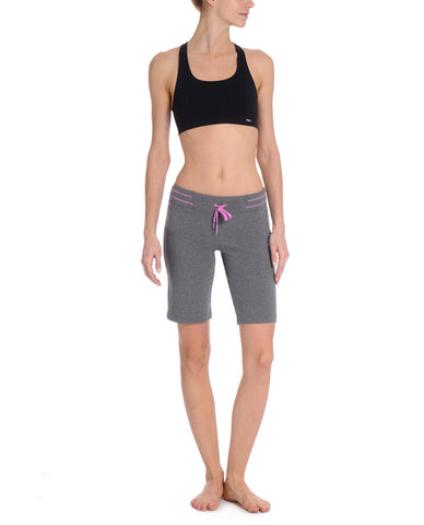 Danskin Women`s Yoga Impressionist Drawstring Waist Bermuda Short