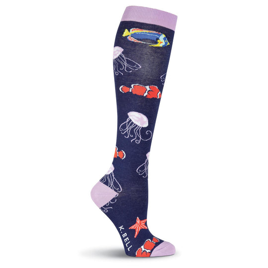 K. Bell Womens Sea Life Knee High Socks