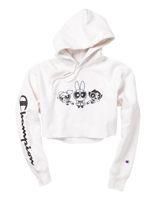 Champion Life Womens Reverse Weave Cropped Cut Off Pullover Hoodie