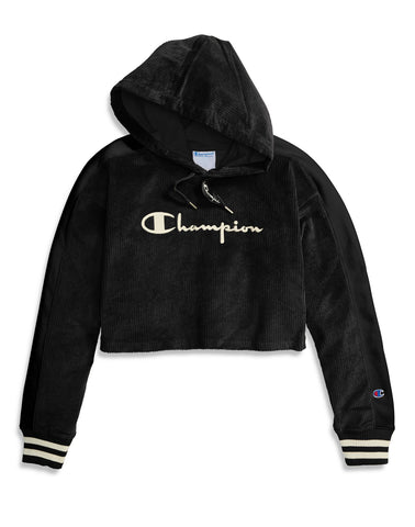 Champion Life Womens Corduroy Cropped Hoodie