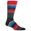 Hot Sox Mens Multi Mixed Stripe Crew Socks