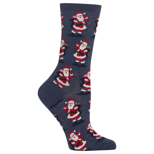 Hot Sox Womens Santa with Presents Crew Socks