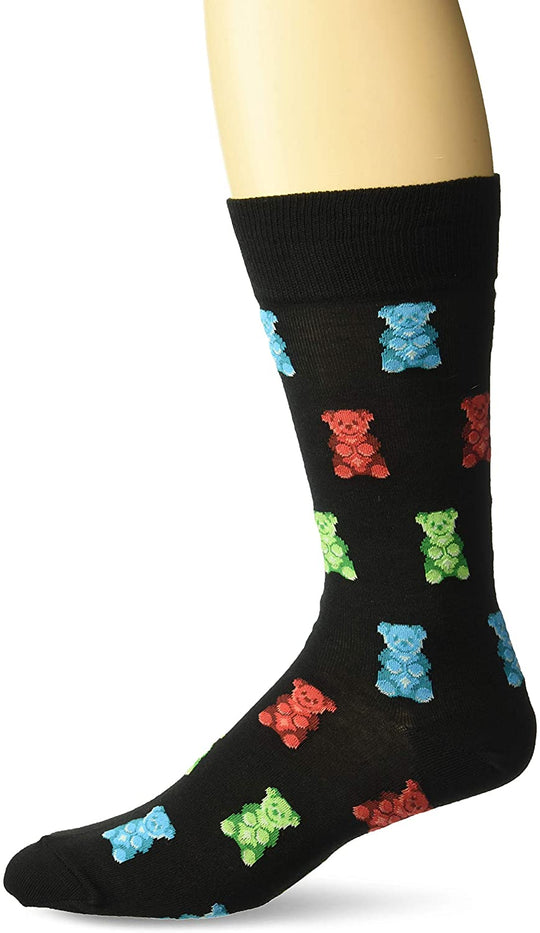 Hot Sox Mens Gummy Bears Crew Socks