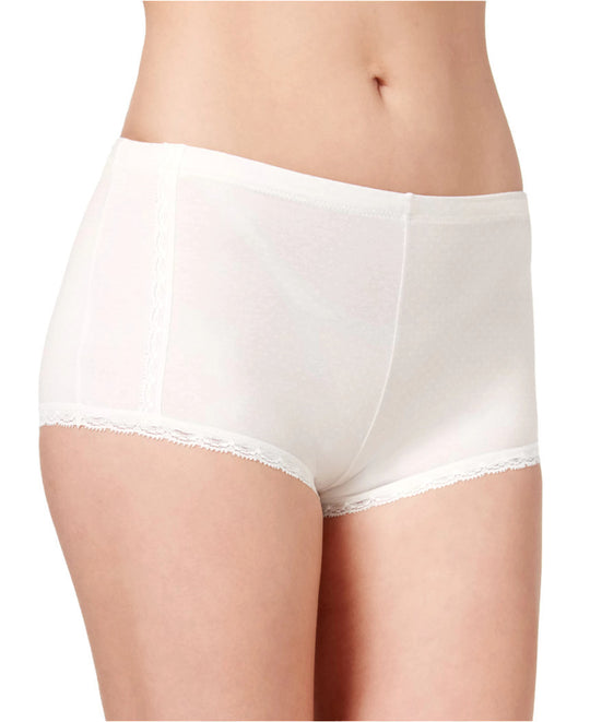 Maidenform Women`s One Fab Fit Cotton Boyshort with Lace