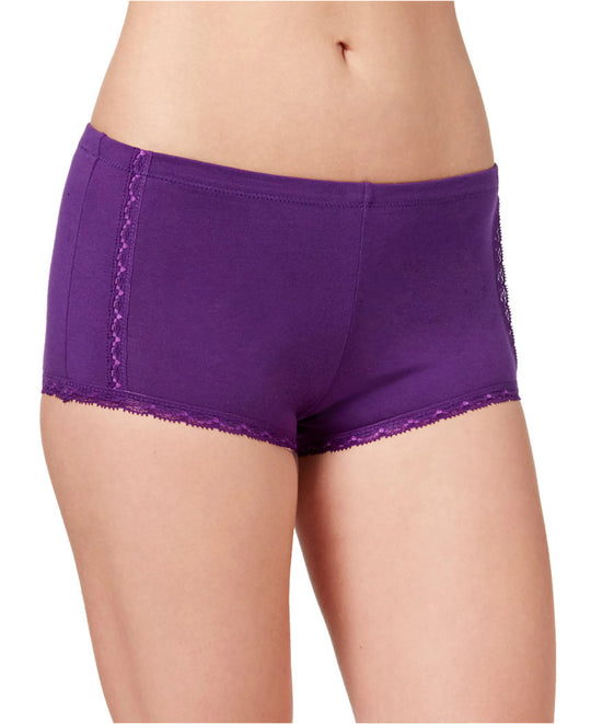 Maidenform Women`s One Fab Fit Cotton Boyshort with Lace