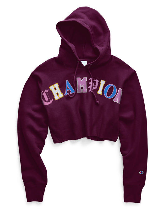 Cropped Hoodie Lilac Champion Sweater Champion Cropped Hoodie