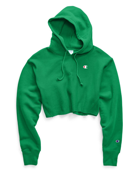 Champion Life Womens Reverse Weave Cropped Cut Off Pullover Hoodie