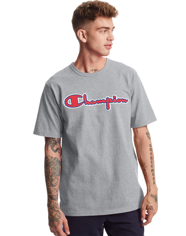 Champion Life Mens Short-Sleeve Tee, 2XL, Oxford Grey