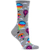 Hot Sox Womens Hot Air Balloons Crew Sock