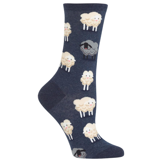 Hot Sox Womens Black Sheep Crew Socks