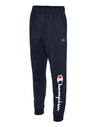 Champion Mens Powerblend Fleece Relaxed Bottom Pants, M, Navy