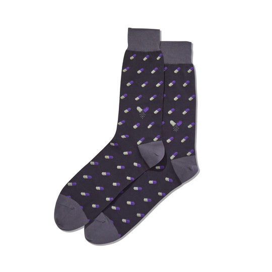 Hot Sox Mens Pills Crew Socks