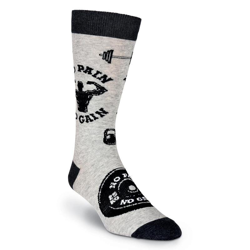 K. Bell Mens No Pain No Gain Crew Socks