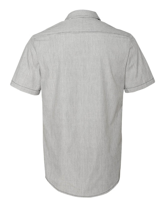 Burnside Dobby Stripe Short Sleeve Shirt, XL, Blue