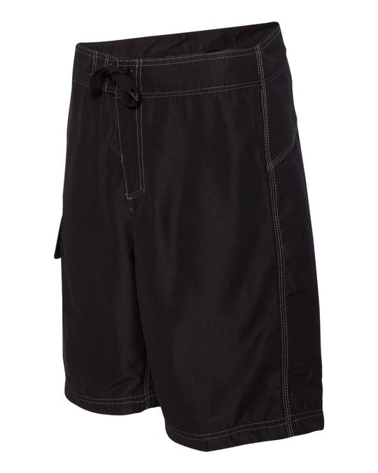 Burnside Solid Board Shorts, 40, Black