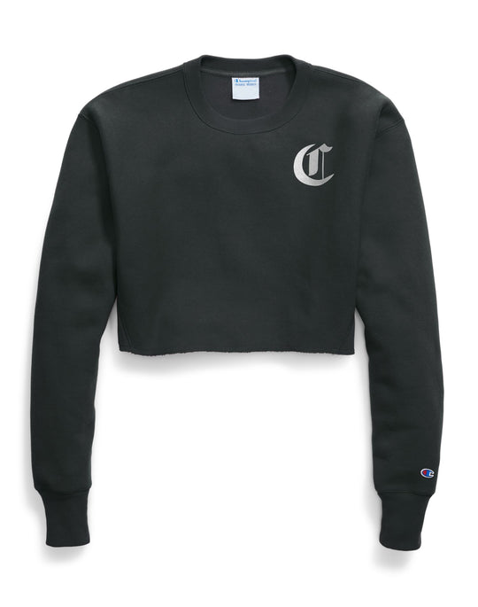 Champion Life Womens Reverse Weave Cropped Cut Off Crew-Mens Fit