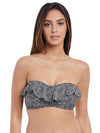 Freya Womens Run Wild Underwire Padded Frill Bandeau Bikini Top
