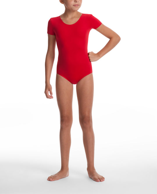 Danskin Girl's Team Cheer Short Sleeve Leotard