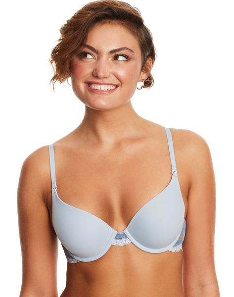 Maidenform Women's 2 Pack One Fab Fit T-Shirt Bra, Beige/Black, 36C at   Women's Clothing store
