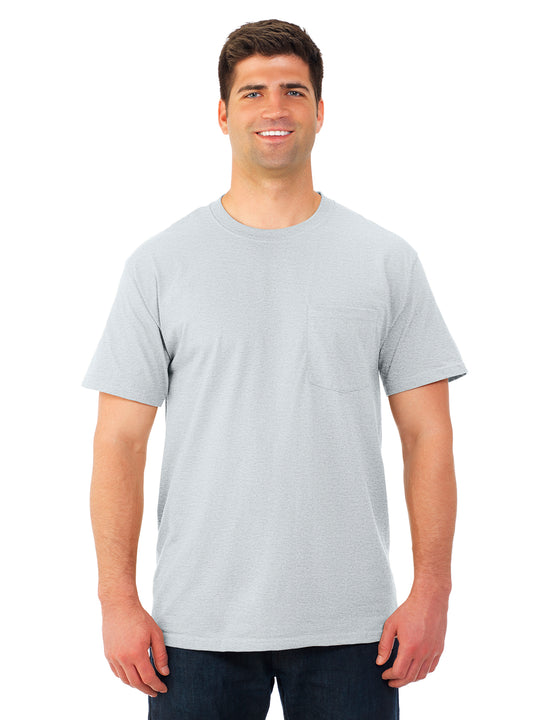 Fruit Of The Loom Mens HD Cotton Short Sleeve Crew Pocket T-Shirt