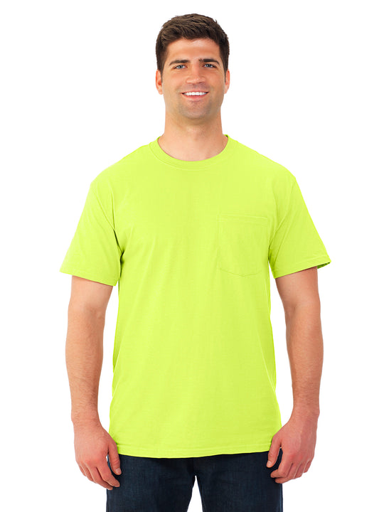 Fruit Of The Loom Mens HD Cotton Short Sleeve Crew Pocket T-Shirt