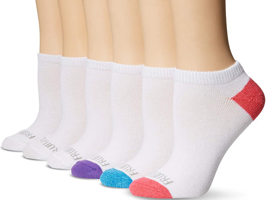 Fruit of the Loom Womens 6 Pair Ultra Soft No Show Socks