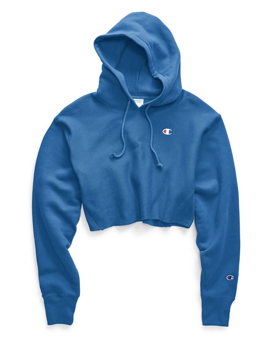 Champion Life Womens Reverse Weave Cropped Cut Off Pullover Hoodie