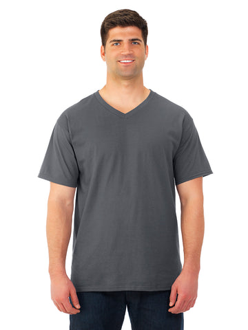 Fruit Of The Loom Mens HD Cotton Short Sleeve V-Neck T-Shirt