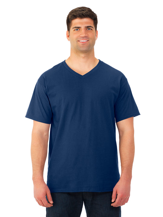 Fruit Of The Loom Mens HD Cotton Short Sleeve V-Neck T-Shirt