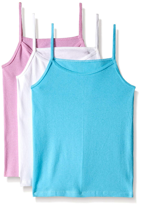 Fruit Of The Loom Toddler Girls 3 Pack Assorted Cotton Cami