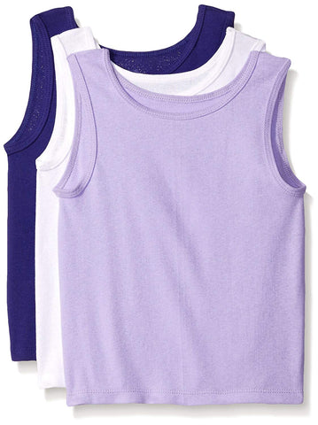 Fruit Of The Loom Toddler Girls 3 Pack Assorted Cotton Tank