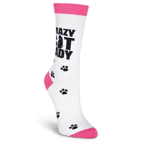K. Bell Womens Crazy Cat Lady Crew Socks