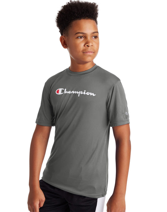 Champion Youth Double Dry Logo Tee