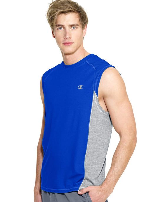 Champion Men`s PowerTrain Colorblock Muscle Tee
