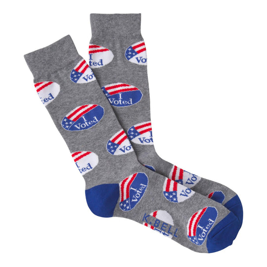 K. Bell Mens I Voted Crew Socks