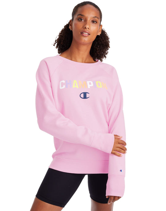 Champion Womens Powerblend Fleece Boyfriend Crew