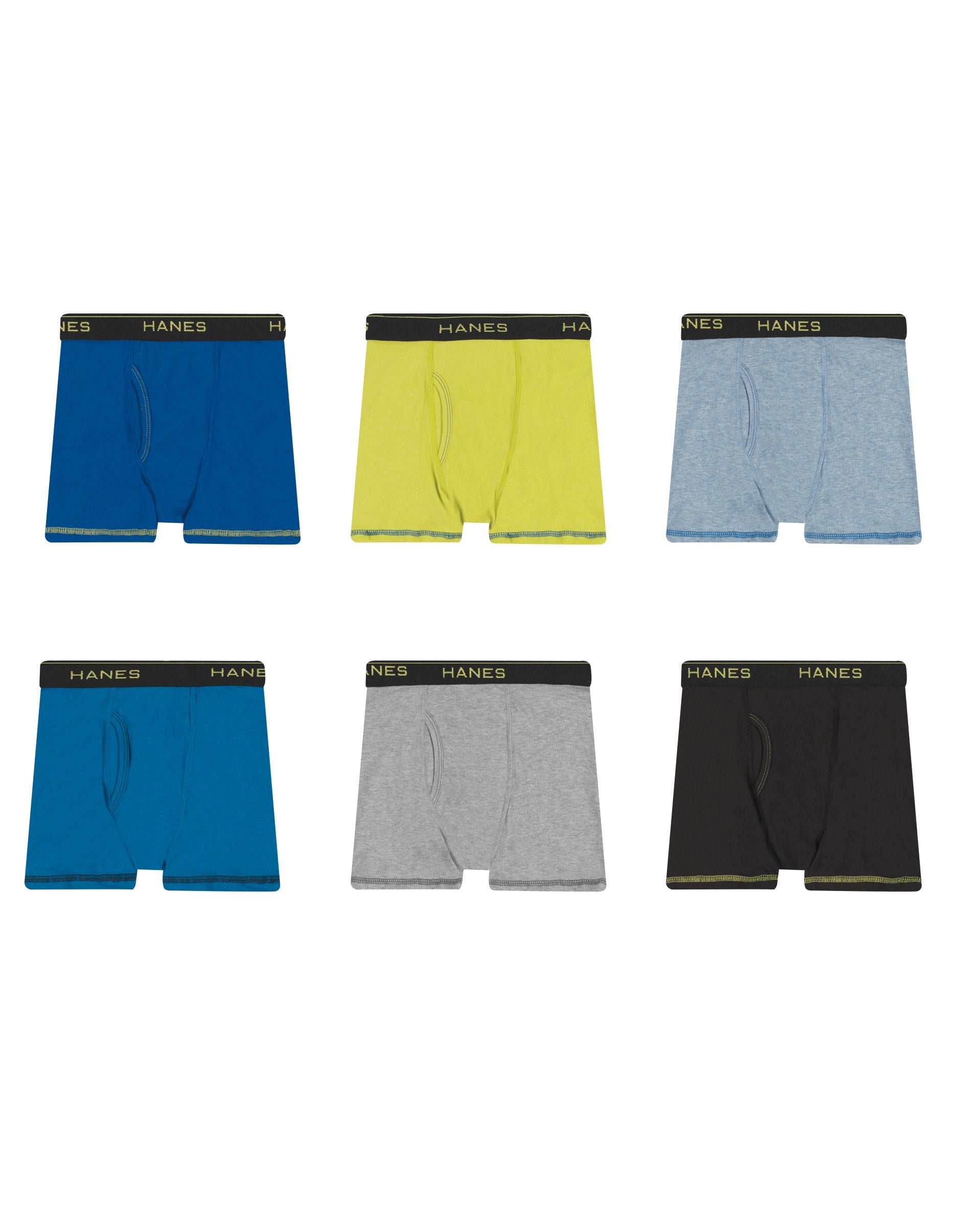 Boys' Breathable Cooling Cotton Mesh Boxer Briefs, Assorted 5 Pack