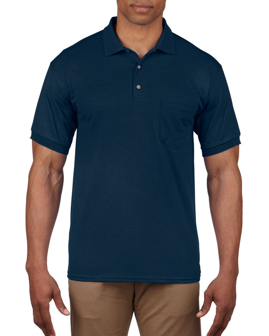 Gildan Mens DryBlend Jersey Sport Shirt with Pocket, XL, Graphite Heather