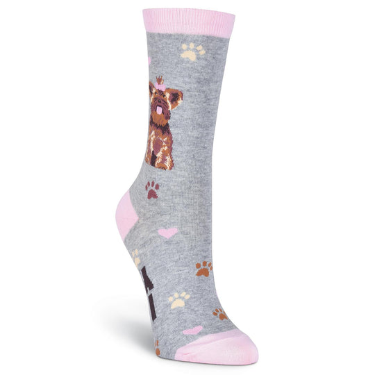 K. Bell Womens Yorkie Crew Socks