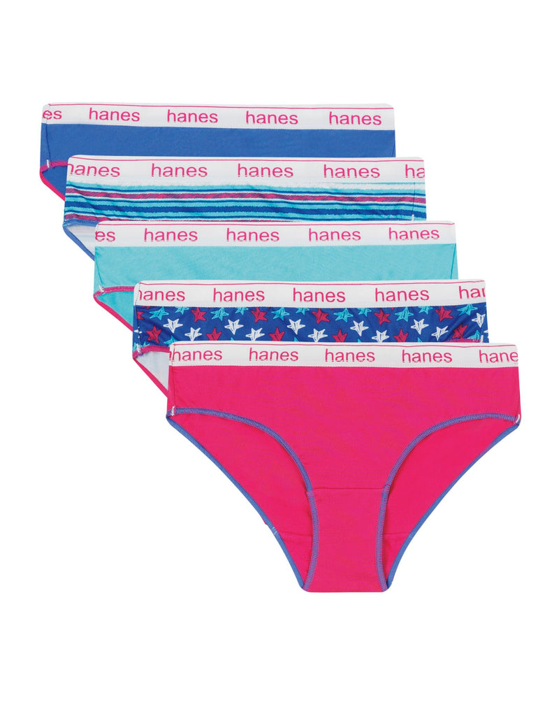 Hanes Girls Ultimate Sport Microfiber Hipsters 5-Pack