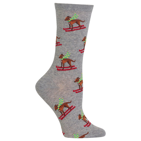 Hot Sox Womens Ski Dog Crew Socks