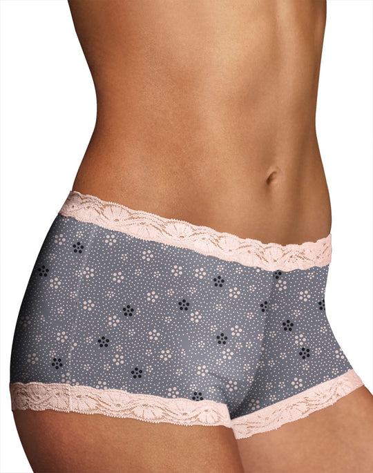 Maidenform Women`s Microfiber and Lace Boyshort