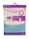 Fruit Of The Loom Girls Assorted Cotton Tanks 3 Pack