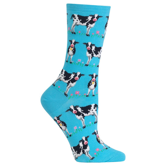 Hot Sox Womens Cows Crew Socks