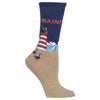 Hot Sox Womens Maine Crew Socks