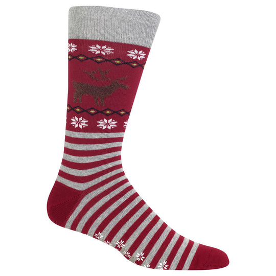 Hot Sox Mens Reindeer Non Skid Socks