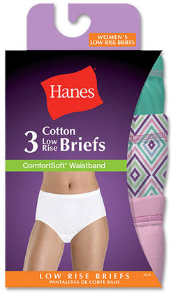 Hanes Comfort Soft Low Rise Brief 3 Pack Assorted colors