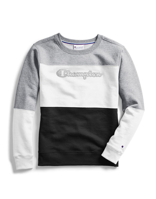 Champion Womens Powerblend Colorblock Crew